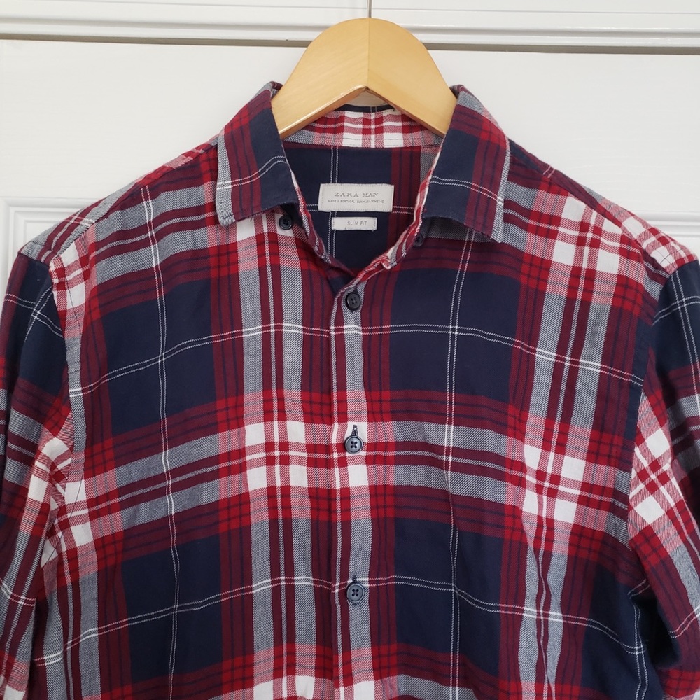 ZARA plaid button up